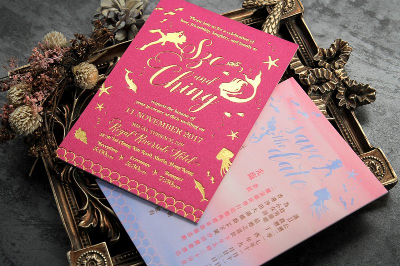 皮革喜帖設計獨一無二邀請咭PP原創 - 喜帖 - 紙 