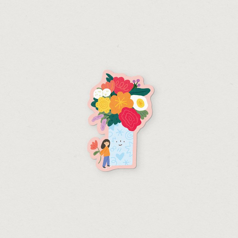 Flowers For You (Sticker) - 貼紙 - 壓克力 粉紅色