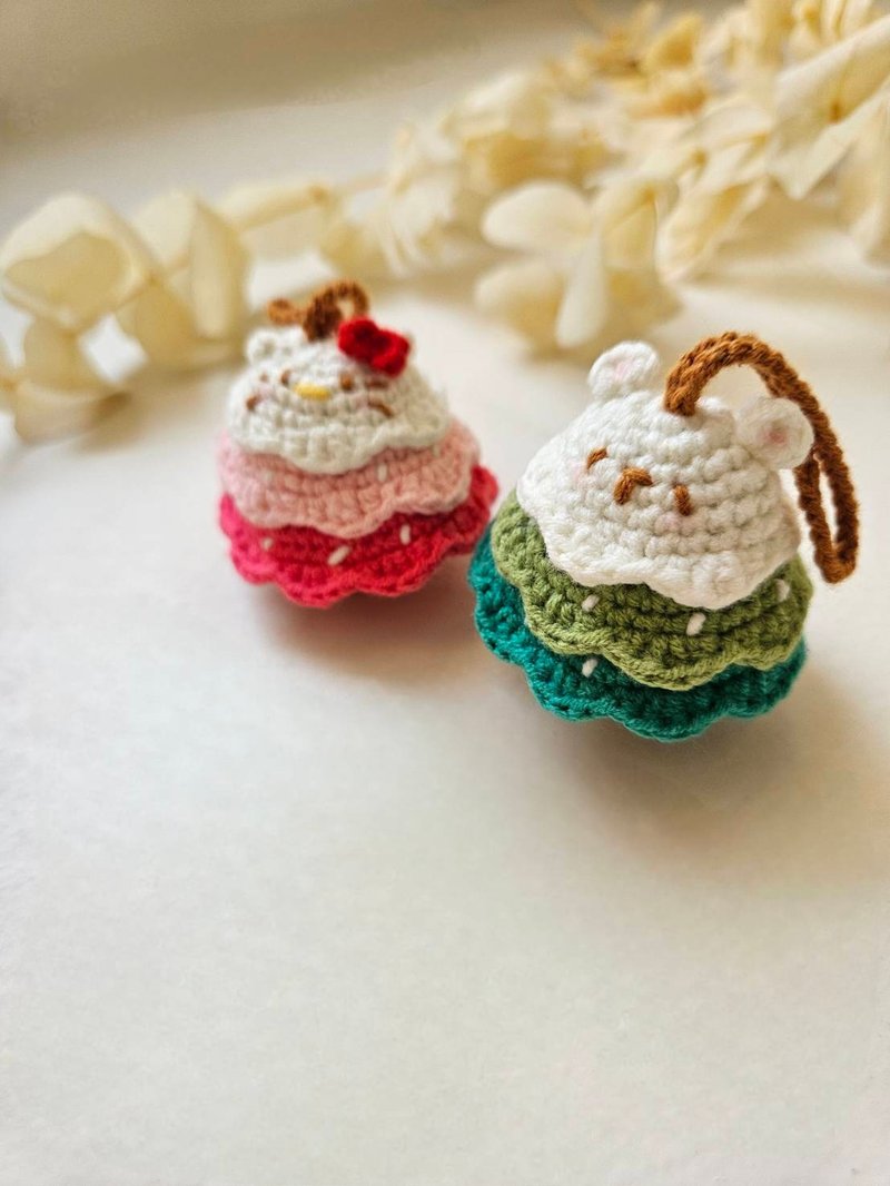 手作吊飾 x 聖誕物語 x  雪白熊迷你聖誕樹 - 吊飾/掛飾 - 其他材質 綠色