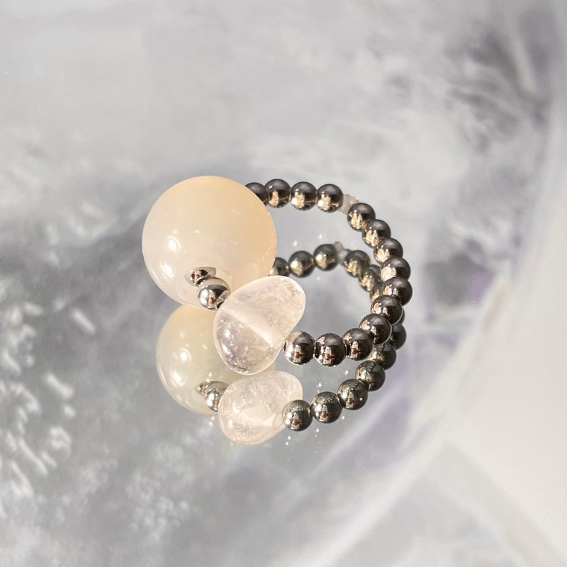 Cocktail Collection - Ice Ball Ring - 戒指 - 玉石 銀色