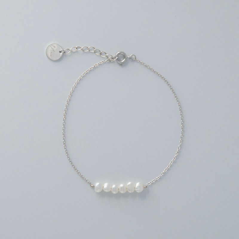 Balance Freshwater Pearl Bracelet Silver 925 Silver Antioxidant - Bracelets - Pearl White