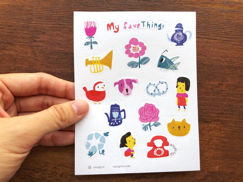 My favorite things and paper stickers - Stickers - Paper Multicolor