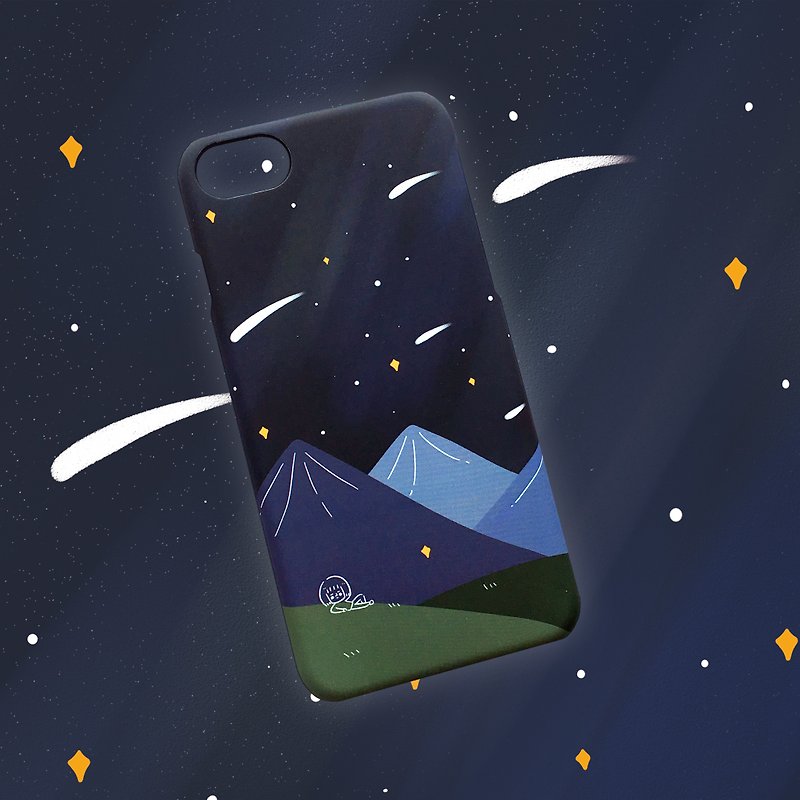 aurora and meteor phone case - เคส/ซองมือถือ - พลาสติก สีน้ำเงิน