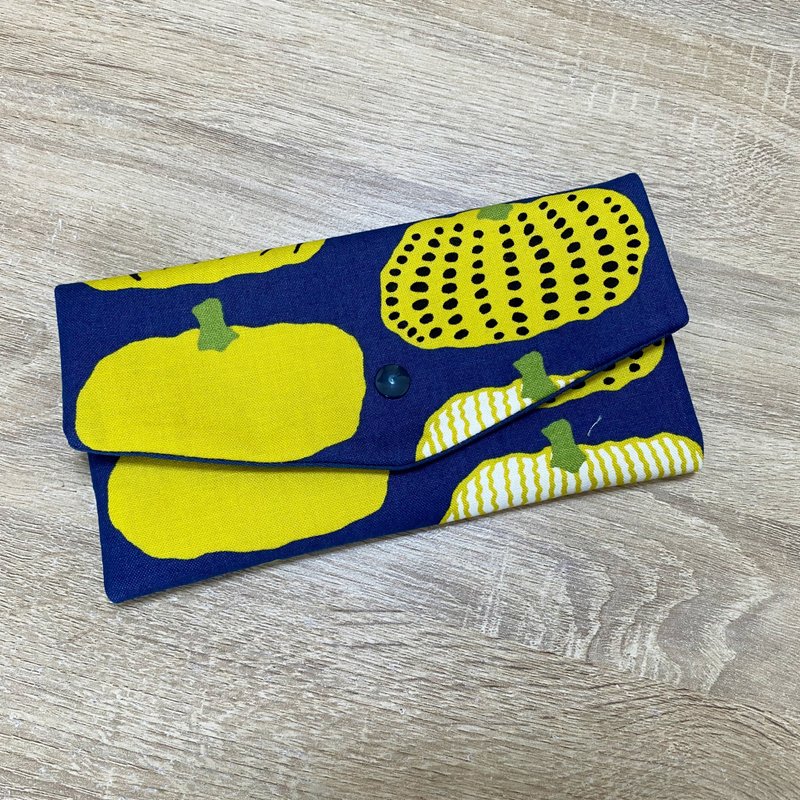 Pumpkin Red Envelope Pouch | Mask Holder | Passbook Sleeve | Multi-functional Mini Bag | Adorable Exclusive Design - Chinese New Year - Cotton & Hemp 