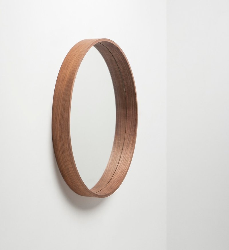 The Mirror wooden round mirror M │ walnut - Other Furniture - Wood Brown