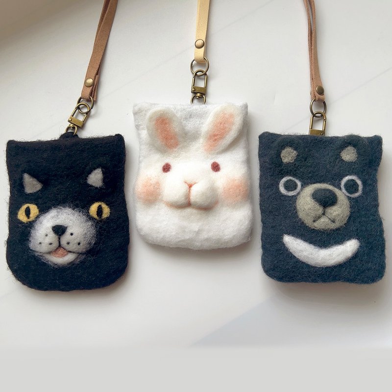 兔包的森林的動物們 卡票夾 車票夾 證件套 - 證件套/識別證套 - 羊毛 