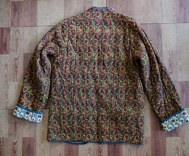 Indian vintage Paisley shirt jacket身幅68