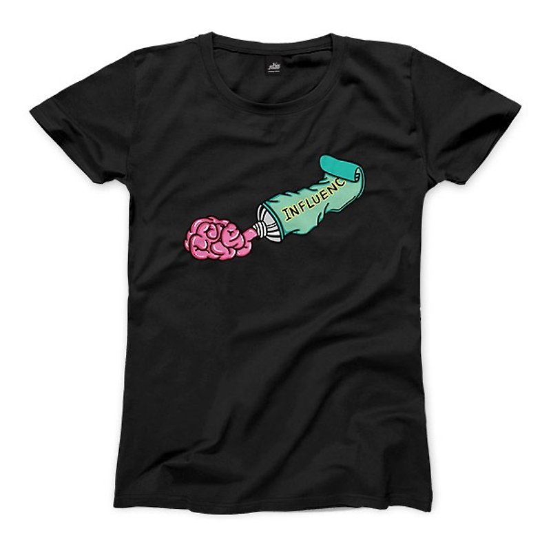 Brain squeeze cream - Black - Women's T-Shirt - Women's T-Shirts - Cotton & Hemp Black