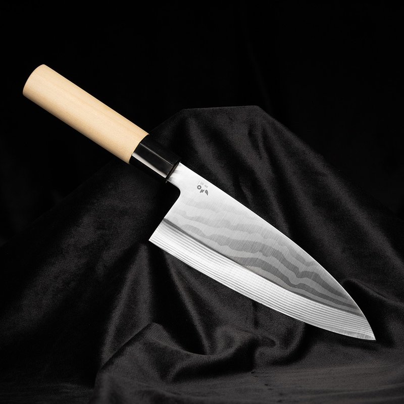 葉添-大馬士革系列 67層9鉻鋼-出刃/雞肉刀-光蠟木(單刃18cm) - 菜刀/刀架 - 其他金屬 