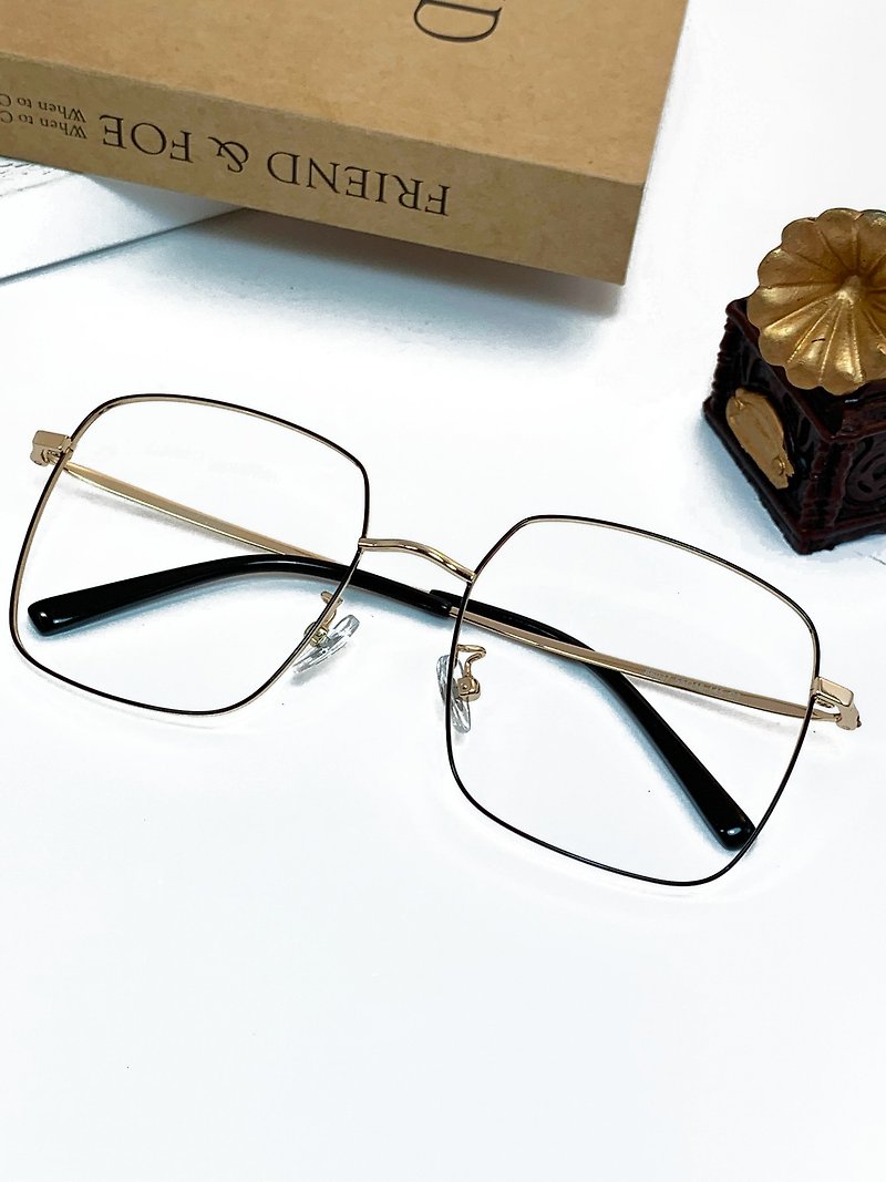 大方框眼鏡.鈦金屬.設計款 - 眼鏡/眼鏡框 - 其他金屬 