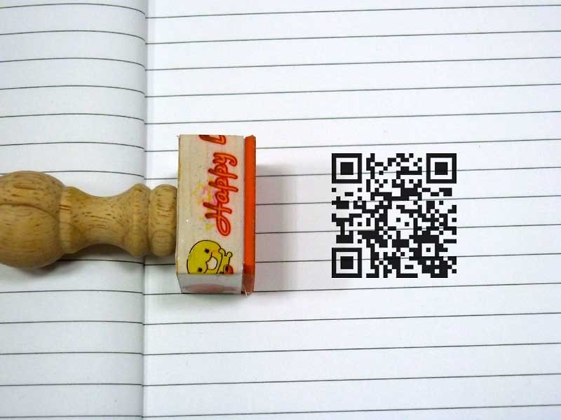 QR Code Chapter QR Chapter Wood Chapter Rubber Chapter Store Chapter - Stamps & Stamp Pads - Wood Gray