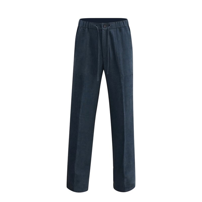 【PROSPERITY COINS】Eco-Denim Leisure Pants - กางเกงขายาว - วัสดุอีโค สีน้ำเงิน