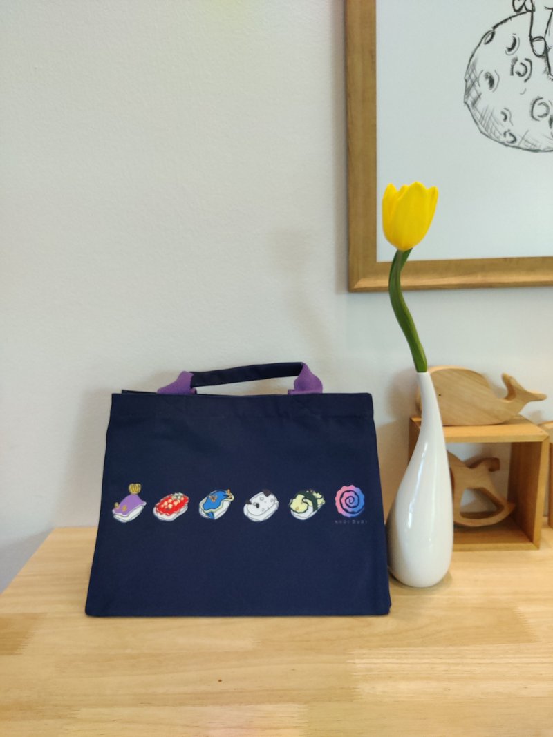 NUDIDUDI TOTE BAG 裸體和壽司 - 手提包/手提袋 - 聚酯纖維 藍色