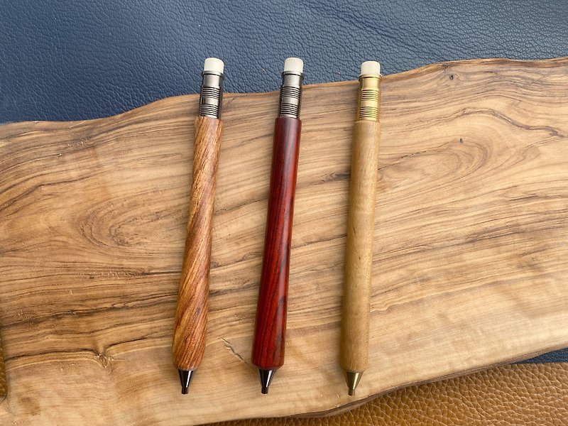 [Customized] Engineering pen/2.0 automatic pencil/handmade wooden pen/name engraving - Pencils & Mechanical Pencils - Wood Multicolor