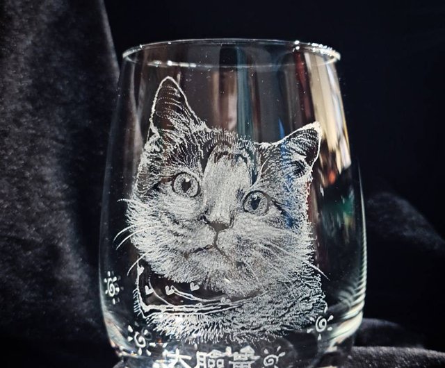 オーダーメイド - 手彫りガラス [pet-cat] 秋のグラス - ショップ