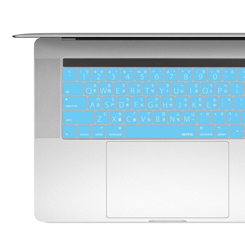 矽膠 平板/電腦保護殼 藍色 - BEFINE KEYBOARDMacBook Pro 13/15 專用中文鍵盤保護膜
