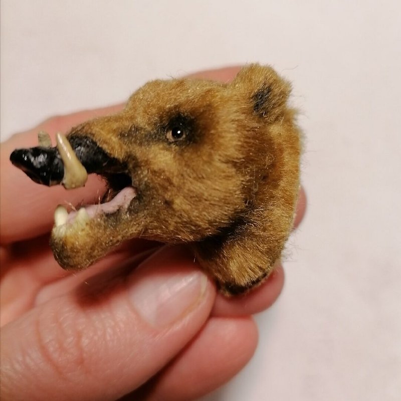 Dollhouse miniature boar head 1:12, TO ORDER