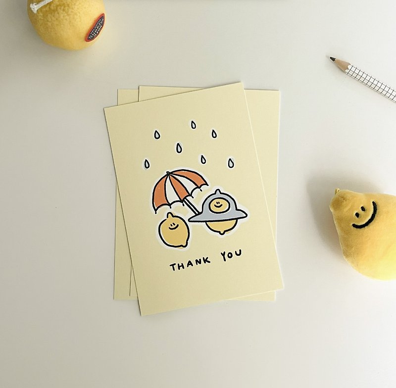(Spot) Second Morning Thank You Postcard Postcard - Cards & Postcards - Paper Yellow