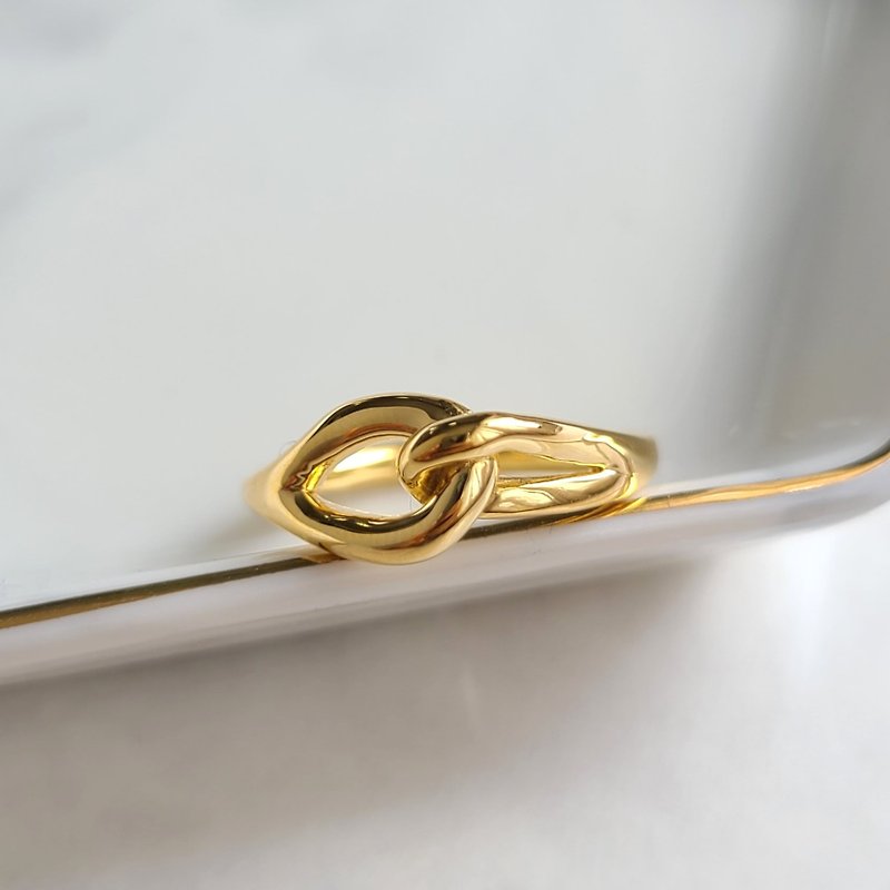 Slim Knot Ring Gold / Free Shipping - General Rings - Sterling Silver Gold