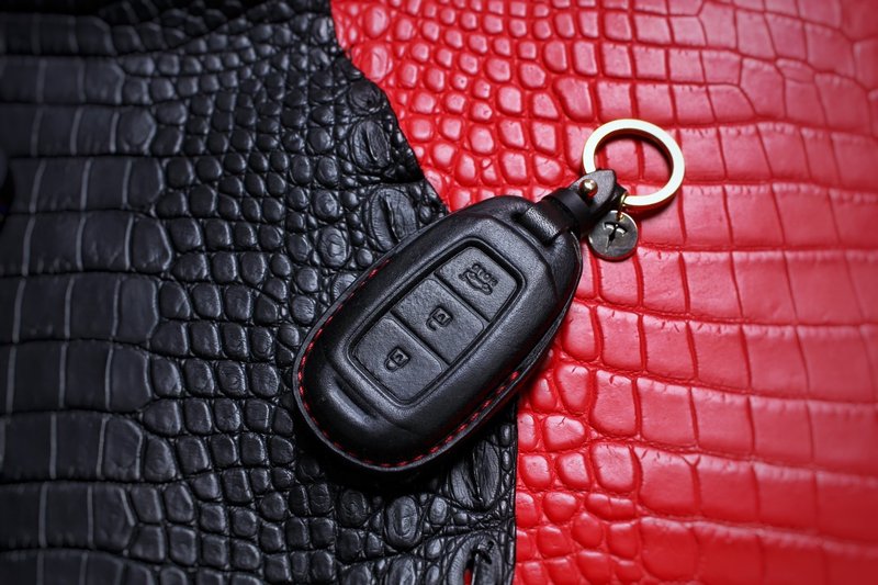 【現貨版】現代 Hyundai Tucson L Kona Ioniq 5 汽車 鑰匙皮套 - 鑰匙圈/鑰匙包 - 真皮 黑色