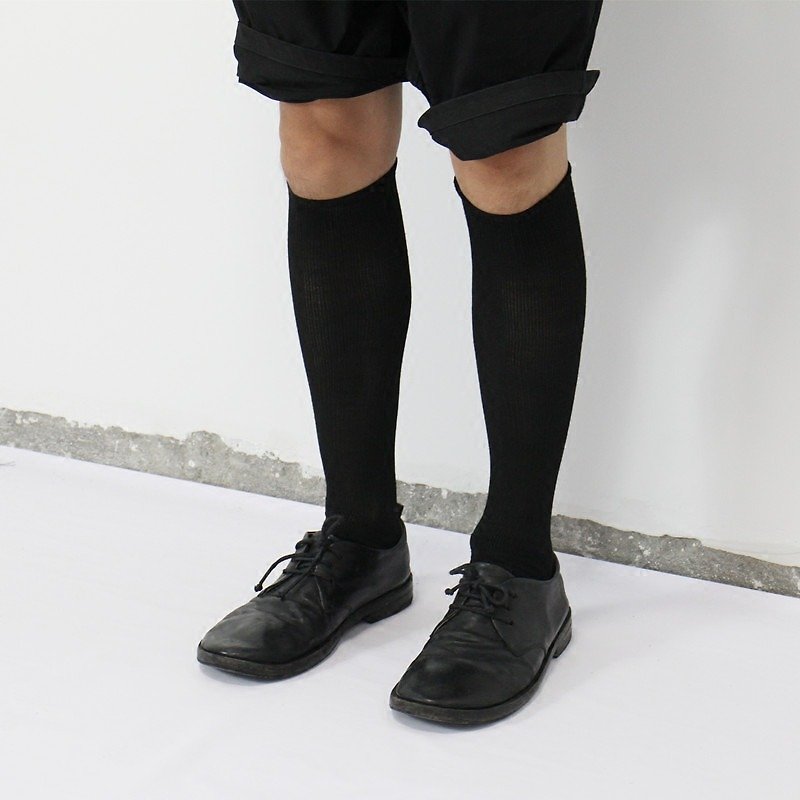 Men's high stockings Pioneer stockings - Socks - Cotton & Hemp Black