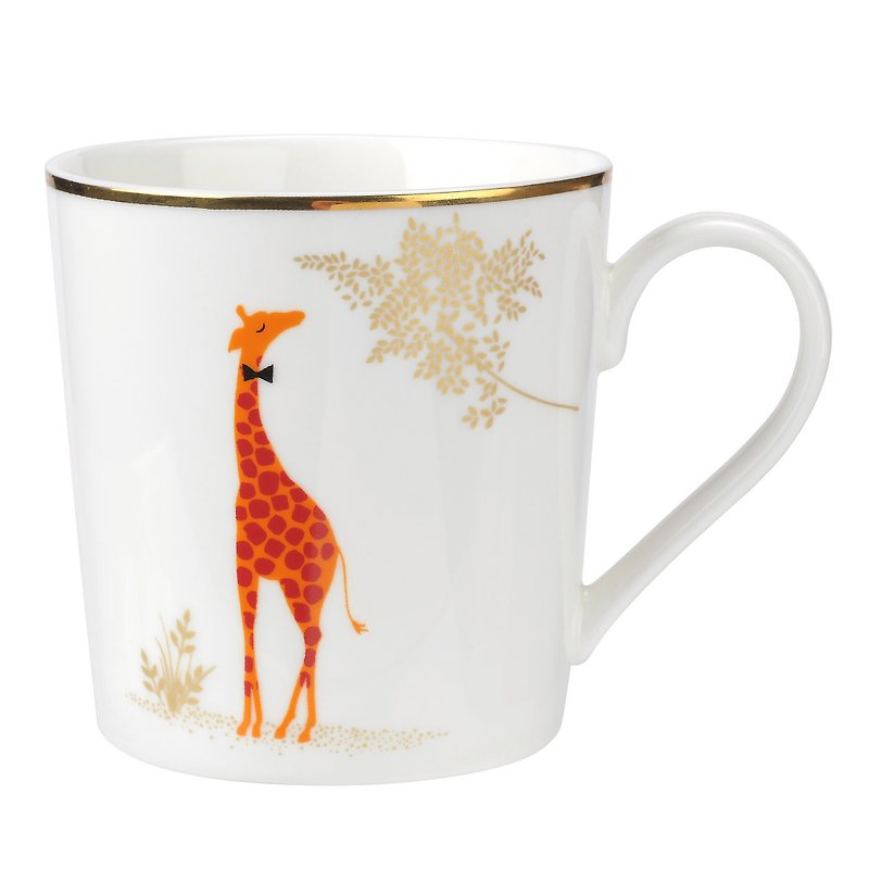 Sara Miller London for Portmeirion Piccadilly Mug - Genteel Giraffe - Mugs - Porcelain White