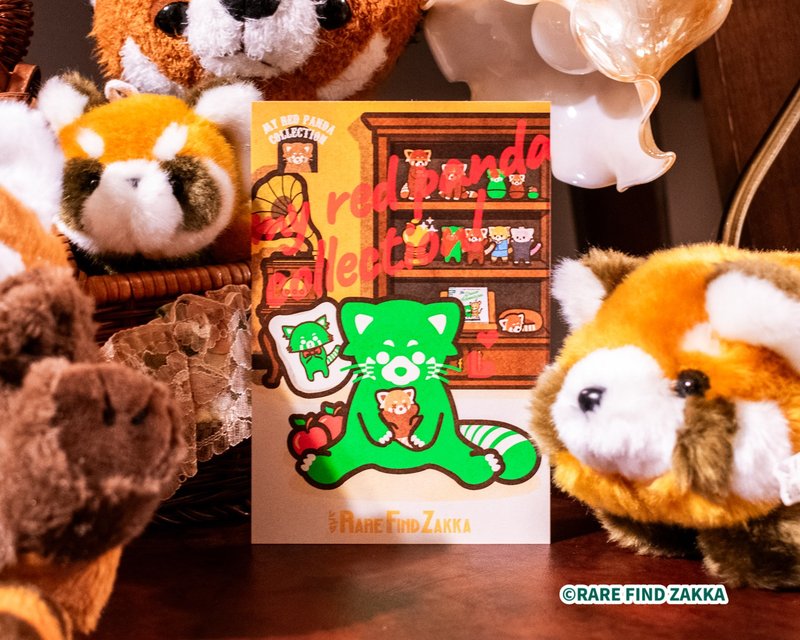 RFZ ORIGINALS明信片系列 No.03 my red panda collection(ver.2) - 卡片/明信片 - 紙 橘色
