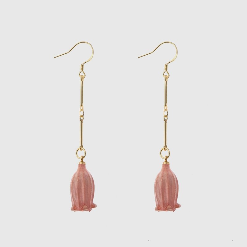 Earrings | Lily of the Valley-Tender pink - Earrings & Clip-ons - Other Materials Pink