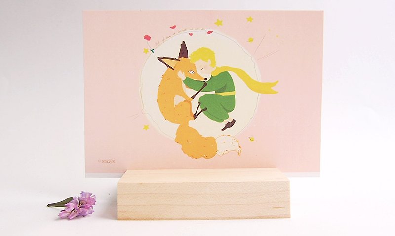 True love Fox and Prince Postcard - Cards & Postcards - Paper Pink