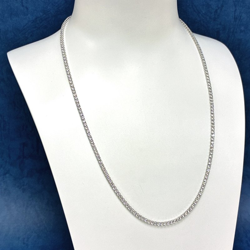 Edith & Jaz • 經典精緻鋯石Tennis兩用頸鏈 - 項鍊 - 銅/黃銅 銀色