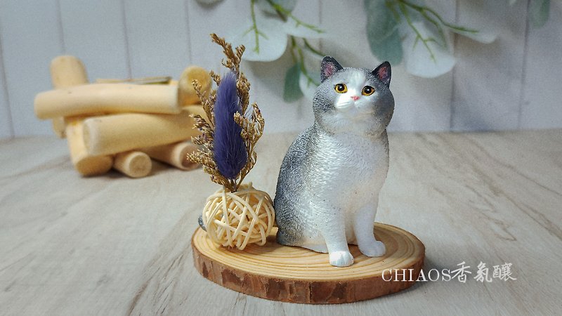 [Customized Gift] British Shorthair Diffuser/Cat King/ Cat Lover/Aroma Healing - Items for Display - Cement 