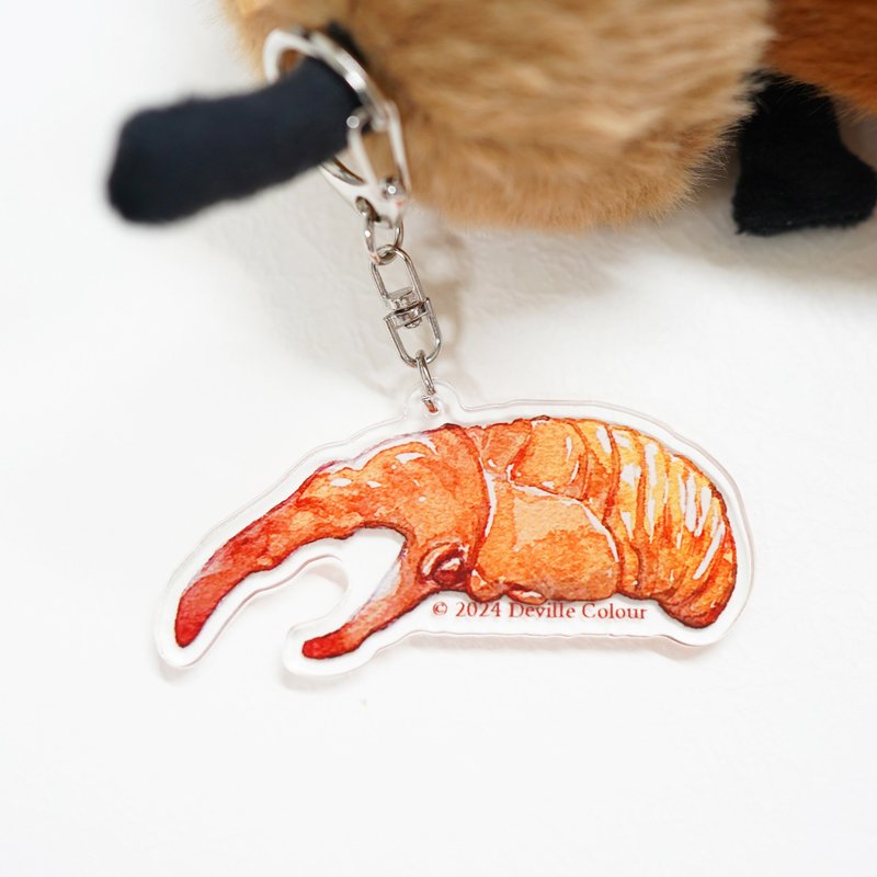 【Mr Beetles - Hercules Beetle Pupa】Acrylic Keychain - ที่ห้อยกุญแจ - กระดาษ สีส้ม