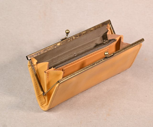 本革　牛革　ハンドメイド　長財布　ロングウォレット　no.1040        