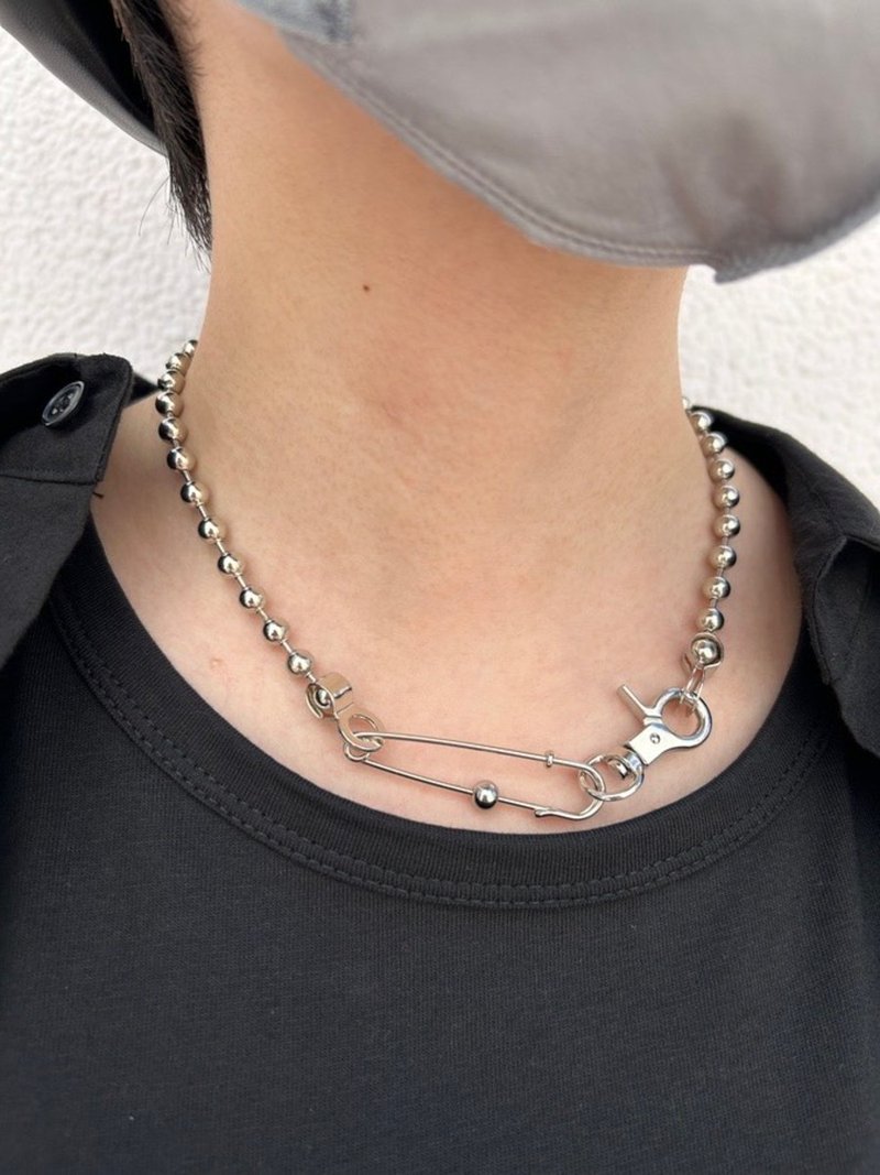 ボールチェーンネックレス/シルバー/Fサイズ/hellcatpunks/hcp-ac-0287 - 項鍊 - 銅/黃銅 銀色