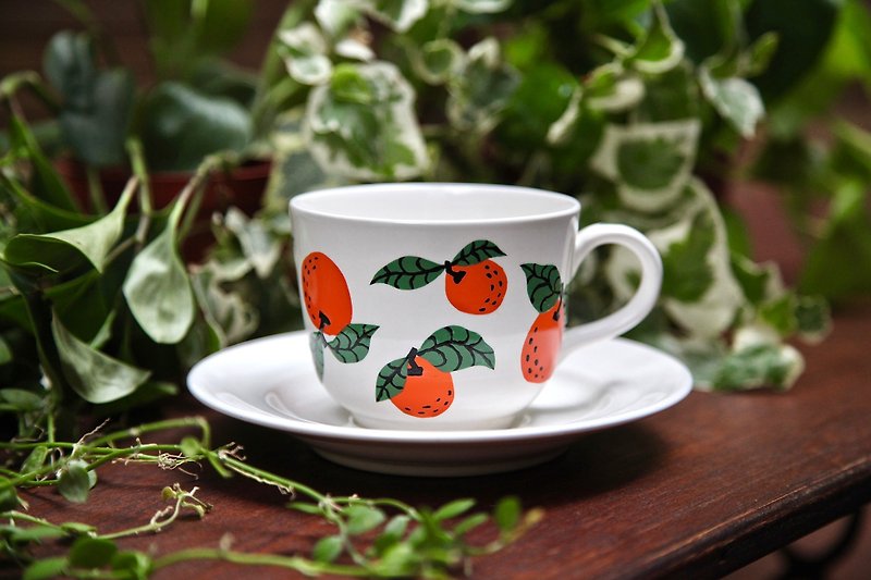 Orange Tea Cup - Cups - Pottery Multicolor