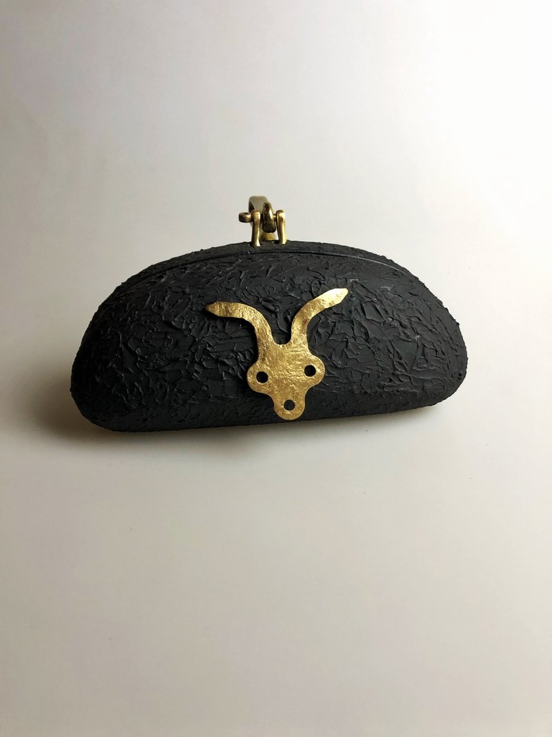腰掛兔子眼鏡包 - 化妝包/收納袋 - 其他金屬 黑色