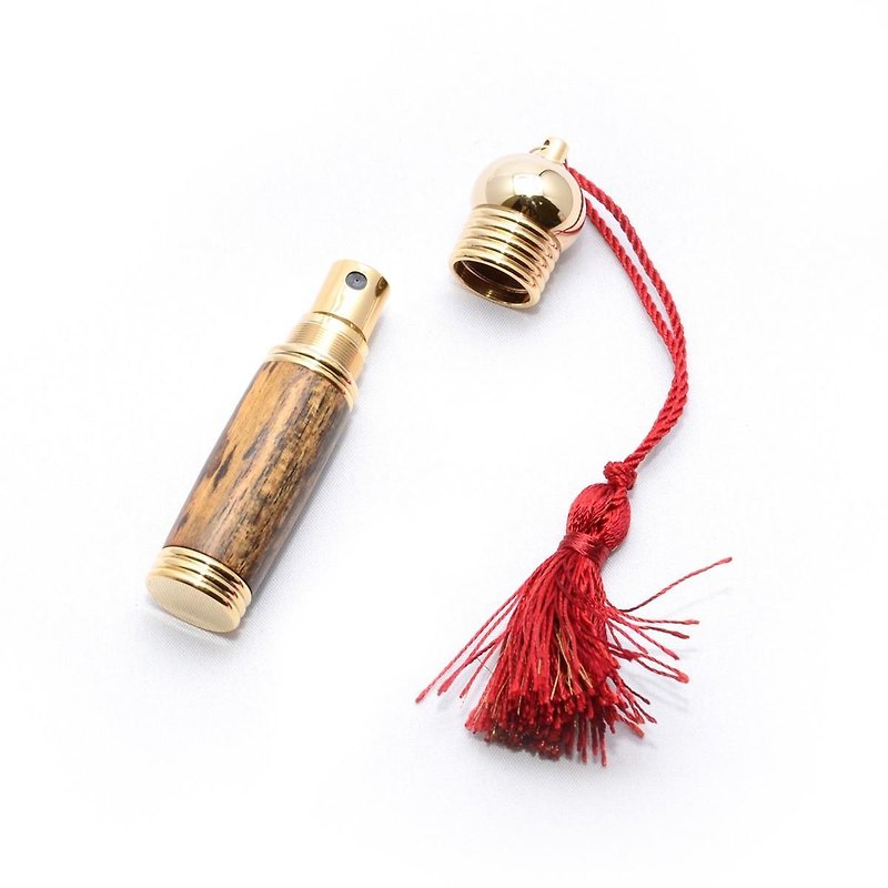 Wooden portable perfume purse atomizer (Bokote; 10 gold plating) PERF-10G-BO - อื่นๆ - ไม้ สีนำ้ตาล