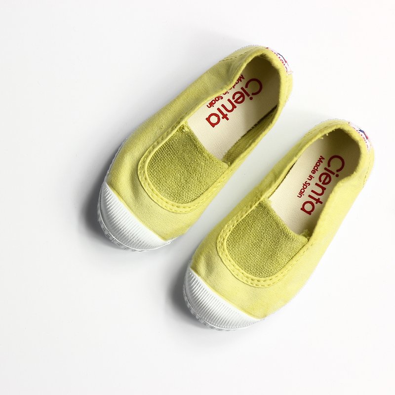 Spanish national adult size canvas shoes CIENTA savory lemon yellow shoes 7599715 - รองเท้าลำลองผู้หญิง - ผ้าฝ้าย/ผ้าลินิน สีเหลือง