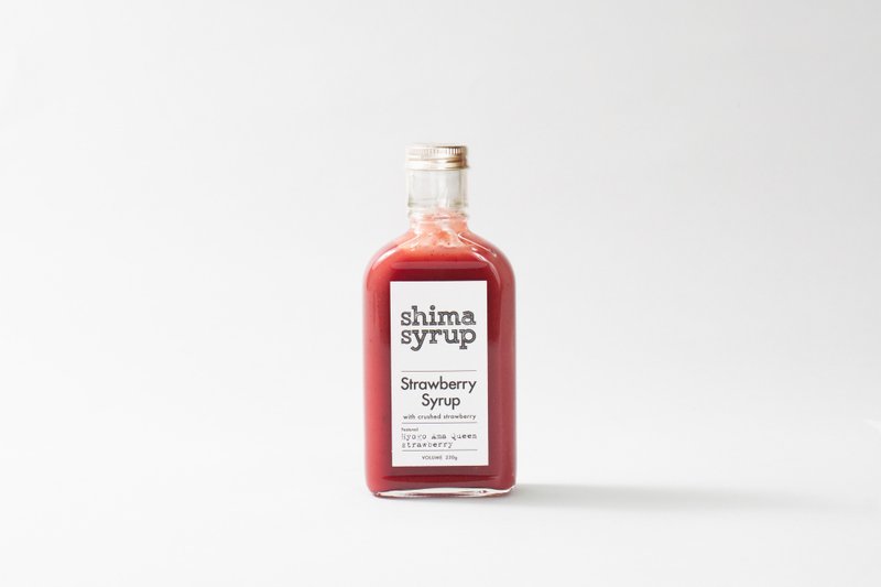 【shima syrup】Strawberry Syrup with crashed strawberry - น้ำผักผลไม้ - วัสดุอื่นๆ 