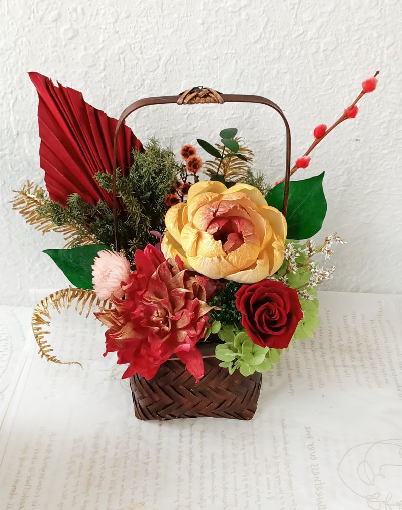 【福慧】永生花/乾燥花/新年/開幕誌慶/喬遷 - 乾燥花/永生花 - 植物．花 紅色