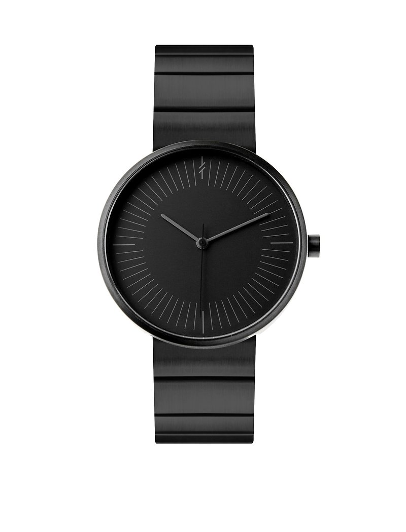 シンプルグラビティグラファイトウォッチ - 腕時計 ユニセックス - ステンレススチール ブラック