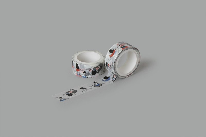 Masking tape - Swimming girls-5m - Washi Tape - Paper White