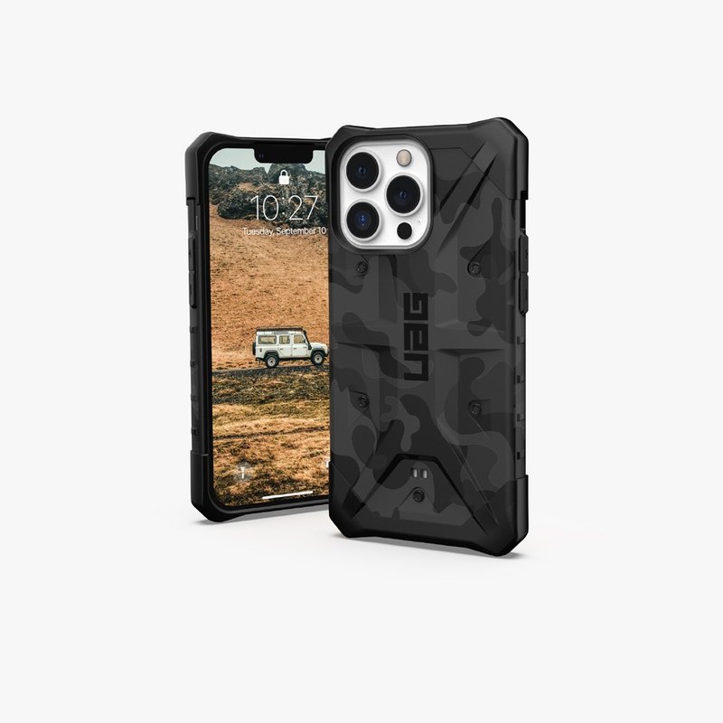 UAG iPhone 13 Pro 耐衝擊保護殼-迷彩黑 - 手機殼/手機套 - 橡膠 黑色