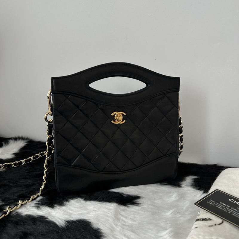 Chanel 香奈兒 Mini CC 旋扣托特包 - 側背包/斜背包 - 真皮 黑色