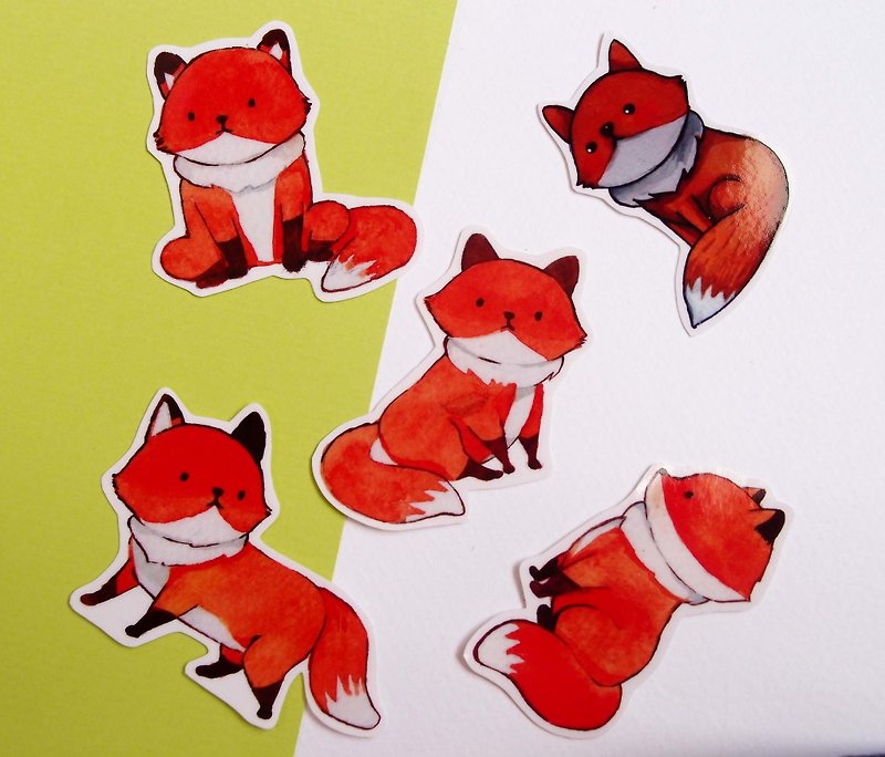 小狐狸/防水貼紙 - 貼紙 - 紙 