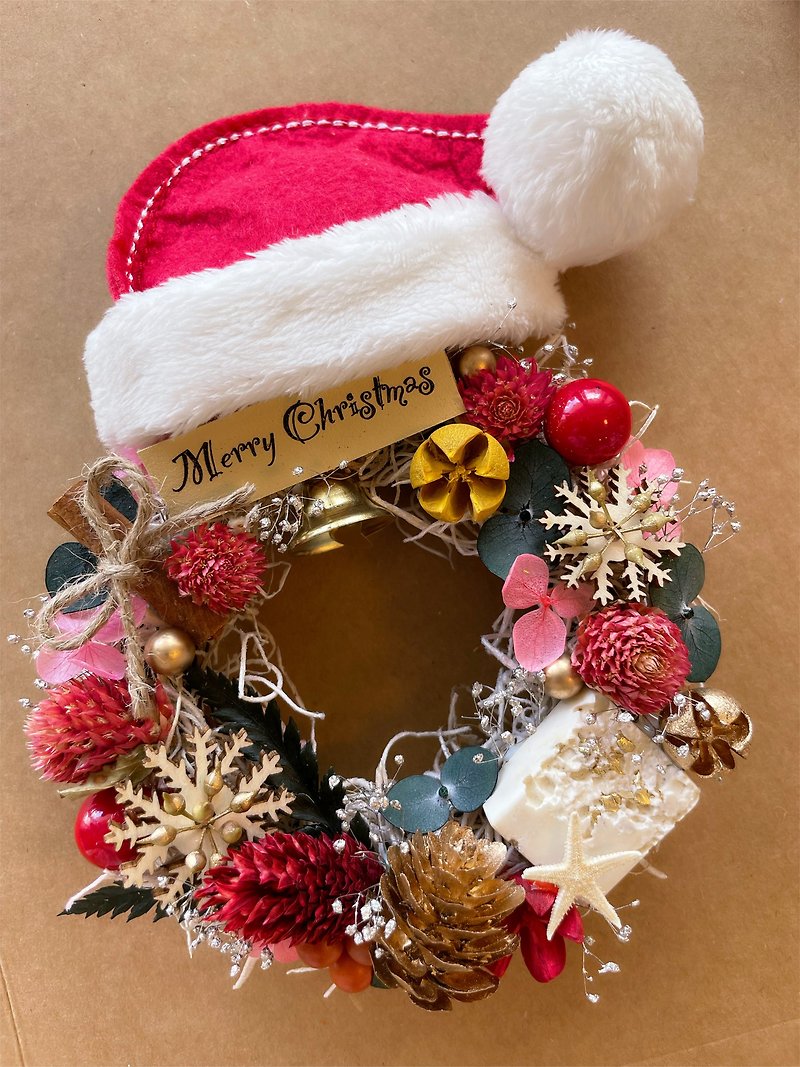 Christmas Aroma Stone Vine Circle/ Christmas Gift/ Decoration/ Rattan Flower Wheel (SIZE M) - Items for Display - Plants & Flowers 