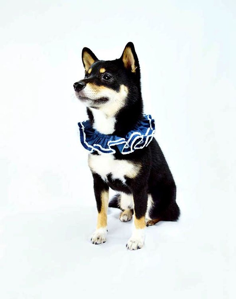 寵物荷葉邊領-藍流蘇BU (XL/2XL/3XL) - 寵物衣服 - 其他材質 藍色