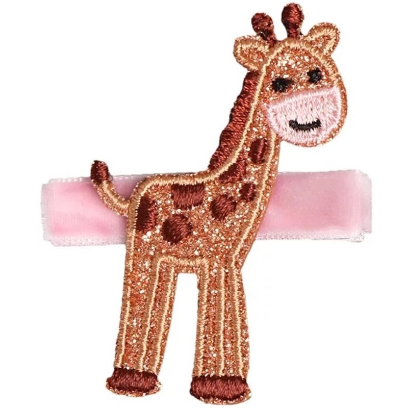 長頸鹿髮夾 全包布手工髮飾 Giraffe - 髮夾/髮圈 - 聚酯纖維 咖啡色