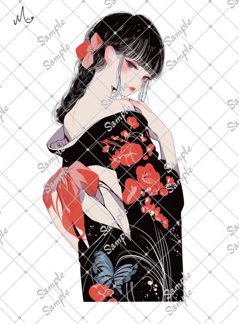 オリジナル人物ステッカー10月新作 - 貼紙 - 紙 