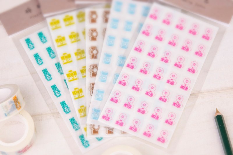 Transparent Stickers - Five Piece Sticker Set - Stickers - Paper Multicolor